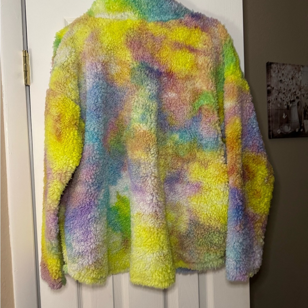 Haptics Colorful Tie Dye Fleece Pullover Size M - Picture 6 of 10